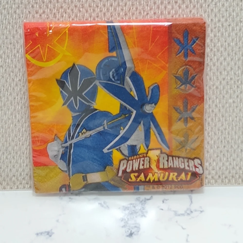Vintage Saban's Power Ranger Samurai Beverage Napkins NEW 16 Ct